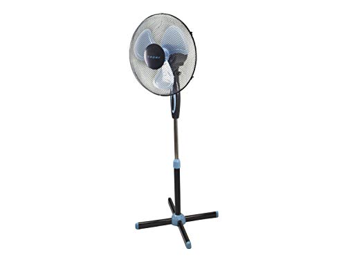 Beper P206VEN100 Ventilador de Pie, 35 Watt, Metal /ABS, Diámetro 40 cm, 3 Palas,3 Velocidad, Oscilación e Inclinación ajustable, Negro