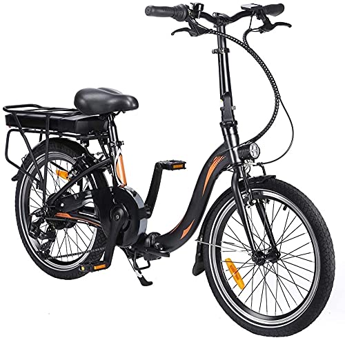 Bicicleta eléctrica plegable de 20 pulgadas, bicicleta eléctrica plegable, bicicleta eléctrica plegable con luz LED, para hombre y mujer, capacidad de carga de 120 kg (batería de 10 Ah)
