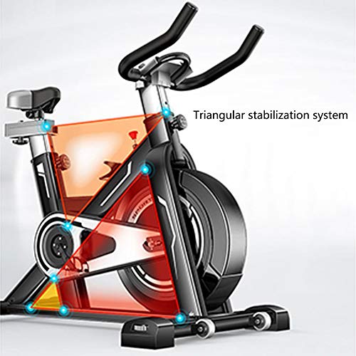 Bicicleta Spinning Profesional,Indoor Cycling Electromagnético Aplicación Inteligente,Resistencia Variable Bicicleta Estatica Ejercicio Aerobico Con Pedal Antideslizante Capacidad de Carga 200KG,Black