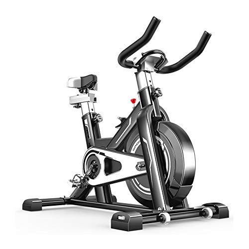 Bicicleta Spinning Profesional,Indoor Cycling Electromagnético Aplicación Inteligente,Resistencia Variable Bicicleta Estatica Ejercicio Aerobico Con Pedal Antideslizante Capacidad de Carga 200KG,Black