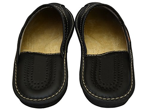 Big Size Zapatillas Cuero para Hombres de Gran tamaño cómodas Zapatillas Tallas Grandes 47 48 49 50 (47 EU, Negro)