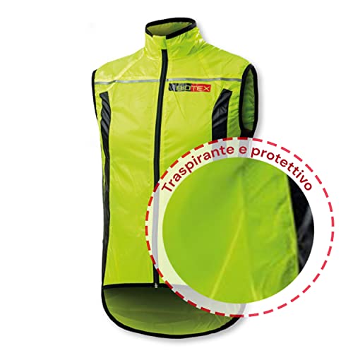 BIOTEX Windbiotex - Chaleco Cortavientos, Hombre, Windbiotex, 08 Giallo Fluo