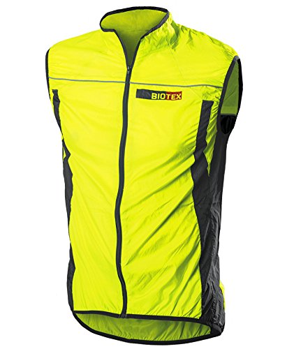 BIOTEX Windbiotex - Chaleco Cortavientos, Hombre, Windbiotex, 08 Giallo Fluo