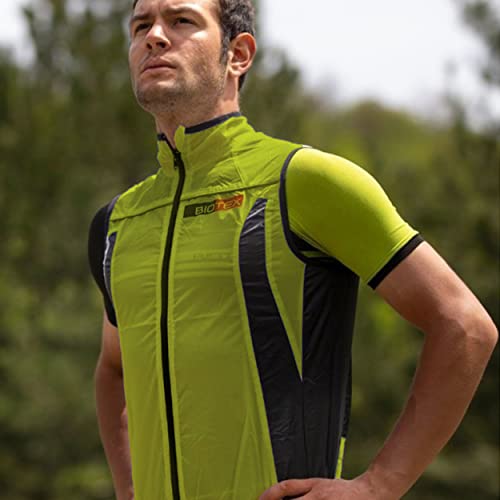 BIOTEX Windbiotex - Chaleco Cortavientos, Hombre, Windbiotex, 08 Giallo Fluo