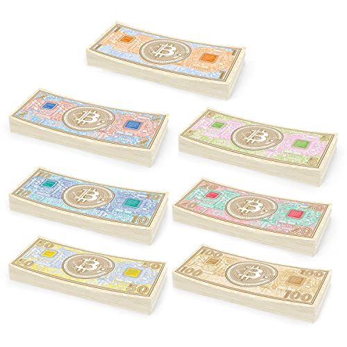 Bitcoin Scratch Cash Mini Bundle BTC - 175 Banconote - 7 mazos de 25 x 1, 2, 5, 10, 20, 50, 100 - novedad absoluta