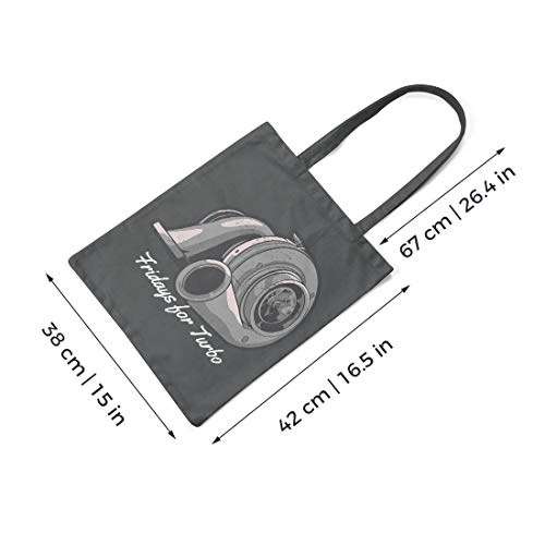 BLAK TEE Fridays for Turbo Organic Cotton Reusable Shopping Bag Grey