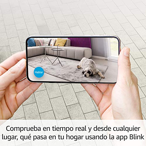 Blink Mini, cámara de seguridad inteligente, compacta, para interiores, con enchufe, resolución de vídeo HD 1080p, detección de movimiento y compatible con Alexa – 1 Cámara