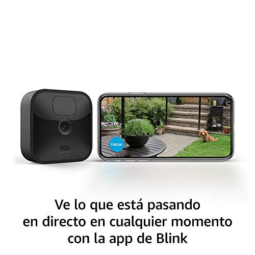 Blink Outdoor | Cámara de seguridad HD inalámbrica y resistente a la intemperie, con 2 años de autonomía, detección de movimiento | 2 cámaras