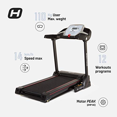 Bodytone - Cinta de Correr con Pantalla LCD | Maquina de Correr con 12 programas y 3 Posiciones Distintas | Cinta de Andar con Velocidad Ajustable hasta 14km/h | DT14