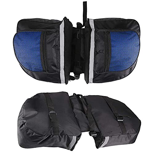 Bolsa para Bicicleta, Alforjas para Bicicleta, Bolsas Traseras para Bicicleta, Doble Bolsa para Portaequipajes, con Tiras Reflectantes, para Asiento Trasero de Bicicleta (Color Aleatorio)