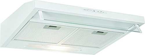 Bomann DU622 - Campana extractora 60 cm, recirculación de aire o por conducto, 3 niveles potencia, filtros extraibles de aluminio lavables, blanca