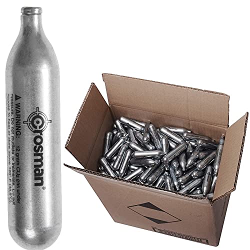 Bombonas de CO2 de 12 Gramos (12g) a Granel | Cargas de Aire comprimido para Pistolas de balines, perdigones y Airsoft (20 Unidades)