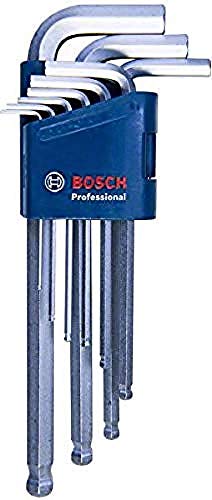 Bosch Professional - Juego de llaves allen Hexagonales (set 9 uds., angulares, con cabezal esférico)