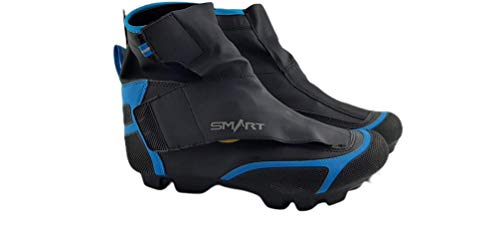 Botín Smart de Ciclismo, Bota para Ciclista - Color Negro y Azul - Talla 40