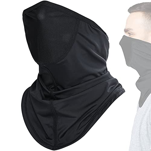 Braga Cuello, Multifuncional Polaina Cuello Bandana, Calentador de Cuello Mascarilla, Tubo Turbante Elastica Sol UV Protección para Deporte Esquí Ciclismo Correr Senderismo Caza (Negro)