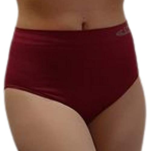 Bragas STV de gran tamaño sin costuras hasta el 48/50, cómodo de llevar, con entrada-pierna. Material suave suave adecuado para protección Menstrual. Gran selección de colores válidos. granate XXL/3XL