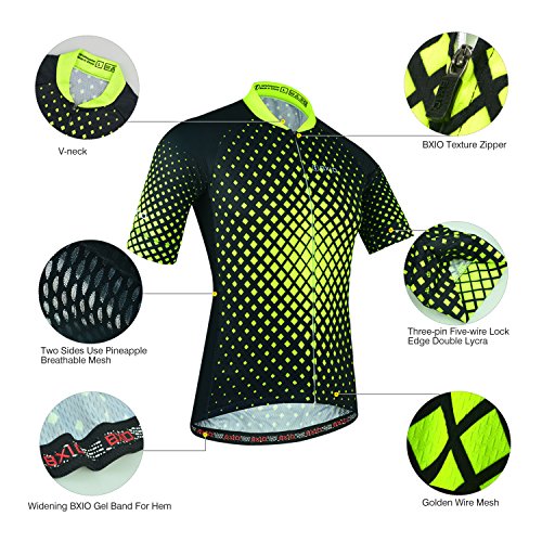 BXIO Maillot Ciclismo Hombre Verano, Ropa Ciclismo Secado Rápido con Culotte Ciclismo para Carreras de Bicicleta de Montaña