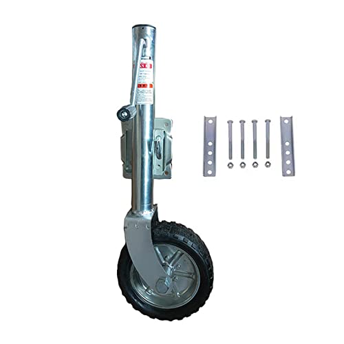 BXYXJ Rueda de Remolque 34 Cm, Robusto Soporte Giratorio, Rueda Jockey Remolque de Carga Pesada 900 Kg de Capacidad, Desplazamiento Vertical 28 Cm (Size : 10in wheel/2000lb)