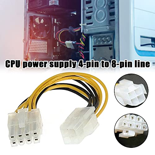 Cable de alimentación - Adaptador de fuente de alimentación de CPU Cable de extensión de 4 pines,4 pines macho a 8 pines hembra EPS Cable de alimentación,Para computadora