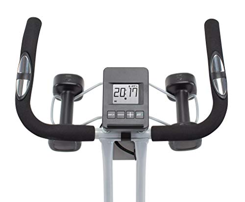 Cadence E-Smartfit 250 - Bicicleta estática plegable unisex, incluye 1 año de iFIT, color blanco y plateado