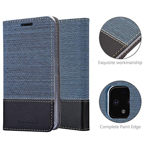 Cadorabo Funda Libro para Google Pixel 4 en Azul Oscuro Negro - Cubierta Proteccíon con Cierre Magnético, Tarjetero y Función de Suporte - Etui Case Cover Carcasa