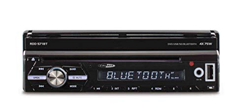 Caliber RDD571BT - Radio de coche, pantalla plegable de radio con DVD 4x75w USB, SD y Bluetooth