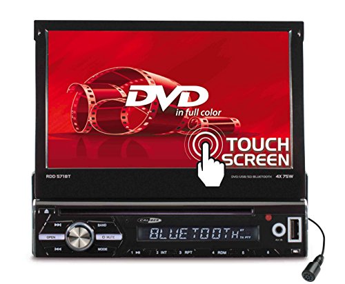 Caliber RDD571BT - Radio de coche, pantalla plegable de radio con DVD 4x75w USB, SD y Bluetooth