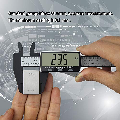 Calibre Digital,Vodlbov 150mm Pie de Rey Digital Calibrador Digital Profesional Electrónico Vernier Caliper,Gran pantalla LCD,Alta Precisión Micrómetro,Medida de Diámetro Interior,Exterior,Profundidad