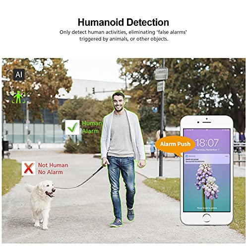 Camara de Vigilancia WiFi Exterior,Cámara IP de Seguridad Wi-Fi con Impermeable, Detección de Movimiento, Visión Nocturna, Audio de 2 Vias