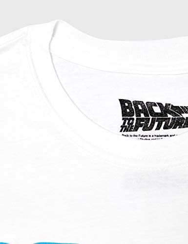 Camiseta con Logotipo de Back To The Future para Hombre, Blanco (White White), L