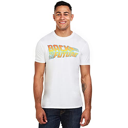 Camiseta con Logotipo de Back To The Future para Hombre, Blanco (White White), L