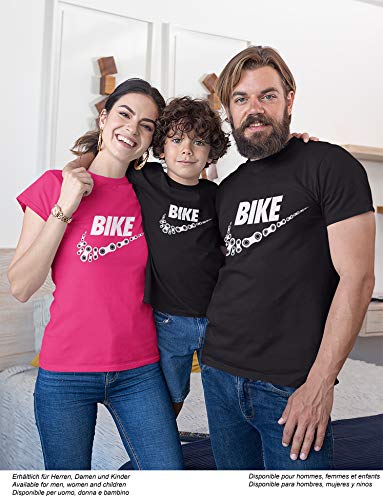 Camiseta de Bicileta: Bike - Regalo para Ciclistas - Bici - BTT - MTB - BMX - Mountain-Bike - Downhill - Regalos Deporte - Camisetas Divertida-s - Ciclista - Retro - Fixie-Bike Shirt (L)