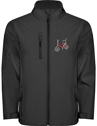 Camisetas EGB Chaqueta Softshell Bicicross ochenteras 80´s Retro (Negro, 4XL)