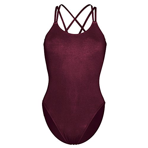 Capezio Camisola clásica de Doble Correa para Mujer sin Mangas Classic - señoras, Mujer, Classic - para Mujer, CC123, Granate, M