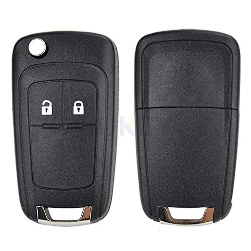 Carcasa de repuesto para llave de coche, 2 botones, para Opel Vauxhall Adam Astra J Insignia Mokka Zafira C Corsa D E Cascada Meriva Karl Viva Fob kit de reparación de llaves inteligentes sin cortar