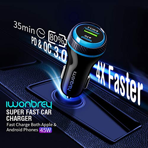 Cargador de Coche rápido USB C,Cargador Coche Compatible con Samsung Galaxy S21/S21 5G/Ultra/Note/10/9,iPhone 13/12/11,Huawei,Pixel,Xiaomi