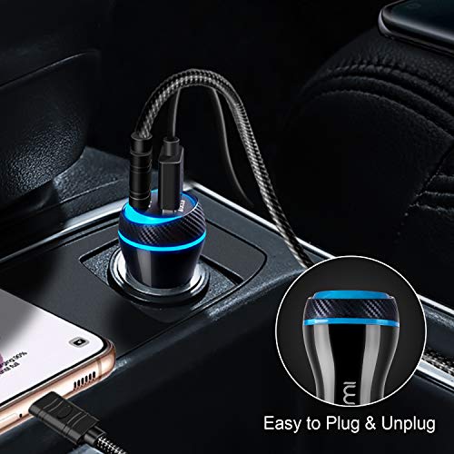 Cargador de Coche rápido USB C,Cargador Coche Compatible con Samsung Galaxy S21/S21 5G/Ultra/Note/10/9,iPhone 13/12/11,Huawei,Pixel,Xiaomi