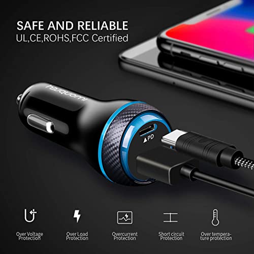 Cargador de Coche rápido USB C,Cargador Coche Compatible con Samsung Galaxy S21/S21 5G/Ultra/Note/10/9,iPhone 13/12/11,Huawei,Pixel,Xiaomi