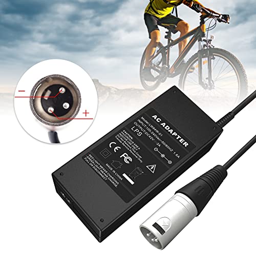 Cargador para bicicleta eléctrica de 42 V, 2 A, fuente de alimentación de 84 W, adaptador CA, batería de litio de 36 V, fuente de alimentación para bicicleta eléctrica, Pedelec, bicicleta eléctrica