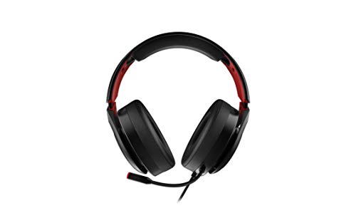 Cascos Gaming Ozone Rage X40 - Auriculares con microfono - Sonido 7.1 Virtual, Software, Altavoces 50m, LED rojo, Diadema Ajustable, Controlador, Compatible PS4, Ergonomico, Negro