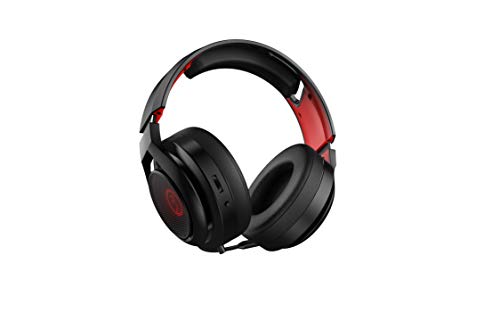 Cascos Gaming Ozone Rage X40 - Auriculares con microfono - Sonido 7.1 Virtual, Software, Altavoces 50m, LED rojo, Diadema Ajustable, Controlador, Compatible PS4, Ergonomico, Negro