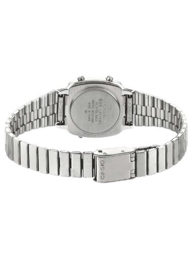 Casio LA670WEA-4EF - Reloj Digital de Cuarzo para Mujer con Correa de Acero Inoxidable, Color Plateado