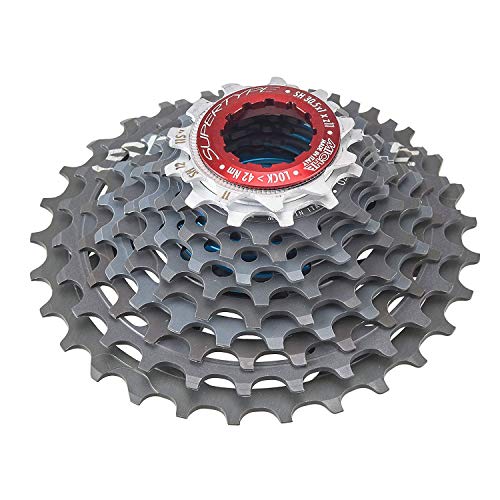 Cassette 11 V Miche supertype Shimano, tamaño 11/30, 0.57, 5.51 x 7.20 x 2.32inches