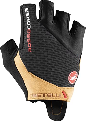 CASTELLI 4521024-120 Rojo Corsa Pro V Glove Guantes Ciclismo Hombre Negro/Tan S