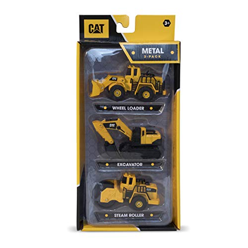 CATERPILLAR, Pack 3 Mini Vehículos Metal construcción, color surtido (AJ 1)