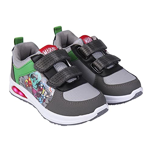 CERDÁ LIFE'S LITTLE MOMENTS, Zapatillas con Luces Niño de Avengers-Licencia Oficial Marvel, Gris, 26 EU