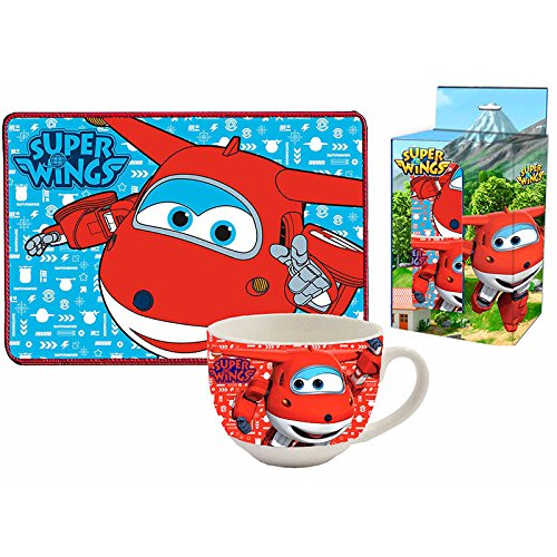 CERDÁ Set desayuno taza mantel Super Wings