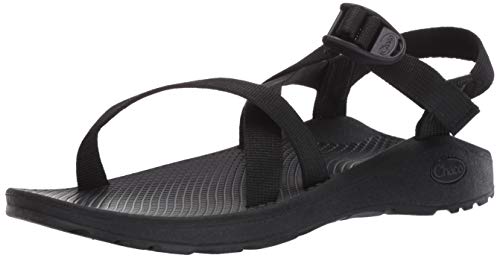 Chaco Zcloud Sandalia para hombre, Azul (Negro sólido), 47 EU