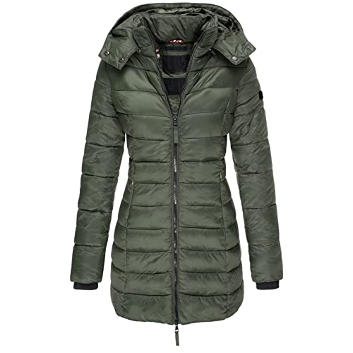 Chaqueta Acolchada De AlgodóN para Mujer Nueva De Invierno, Chaqueta Acolchada Y Ajustada De Longitud Media para Mujer, Chaqueta Acolchada CáLida