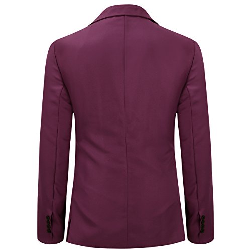 Chaquetas de Traje Casual para Hombre Chaqueta Slim Fit Trajes de un botón Abrigo Chaqueta Casual sólida Tops